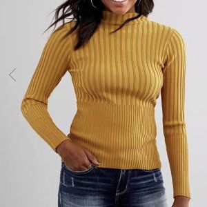 BKE Fitted Mock Neck Sweater Top